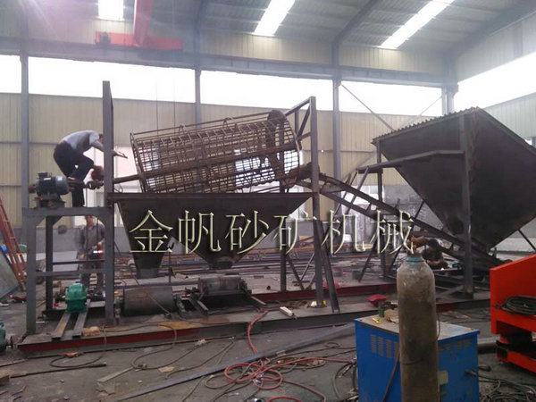 為東營(yíng)客戶制作中的篩沙機(jī)